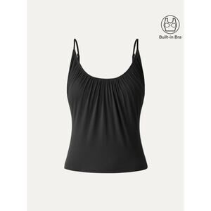 OGL Eco-SkinKiss Scoop Neck Gathered Spaghetti Brami Top NWT SIZE S